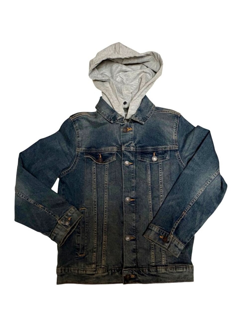 Thereabouts Kids Denim Jacket Removable Hood Medium Wash Size M 10/12 NWT